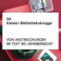 Flyer Nummer 4: Kleiner Bibliotheksknigge